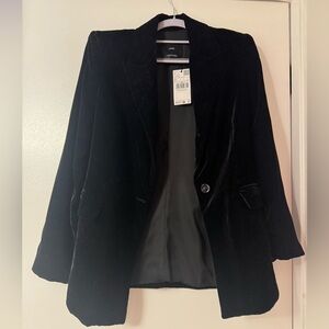 Mango Black Velvet Blazer - NWT